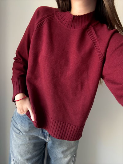 SWEATER BASIC BORDO