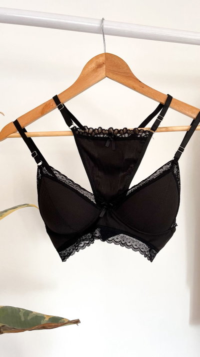 SET MÓNACO NEGRO (Bralette)