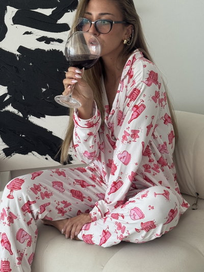 PIJAMA CAMISERO VINO