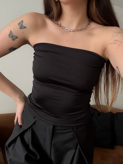 STRAPLESS LARGO NEGRO