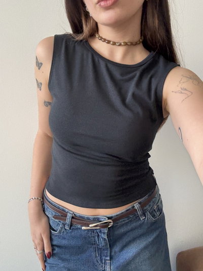 MUSCULOSA RIBB NEGRO