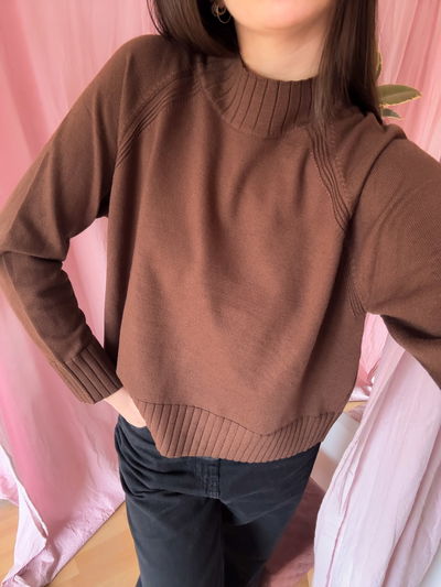 SWEATER VELVET CHOCO