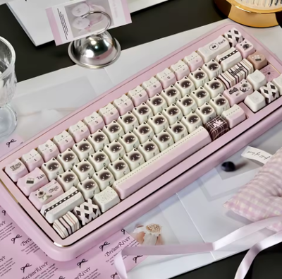 Keycaps Gatito Marrón ♡