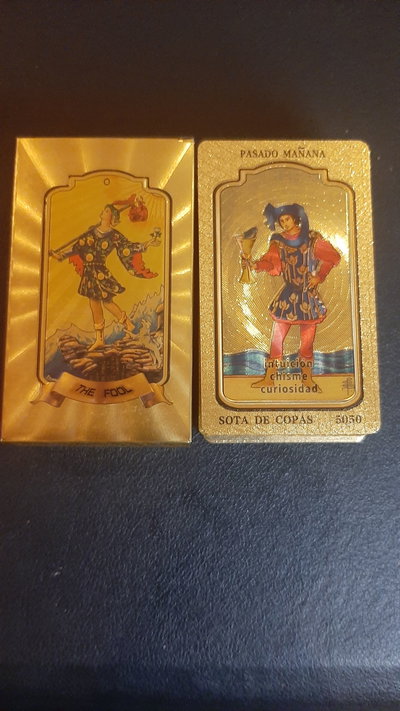 CARTAS DE TAROT RIDER DORADAS