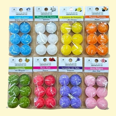 VELAS AROMATICAS DE NOCHE X 6 ILUMINARTE