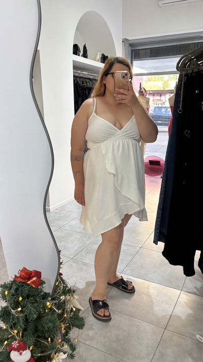 Vestido Volados Blanco