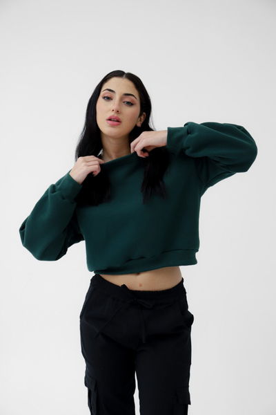 Buzo crop frizado