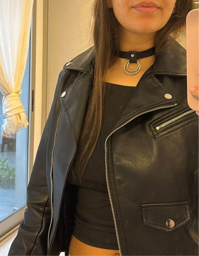Choker argolla doble