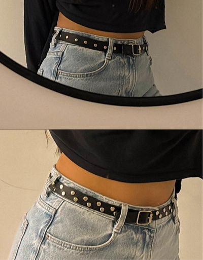 Cinto simple tachas 2 cm