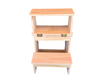 BANCO ESCALERA PLEGABLE DE PINO