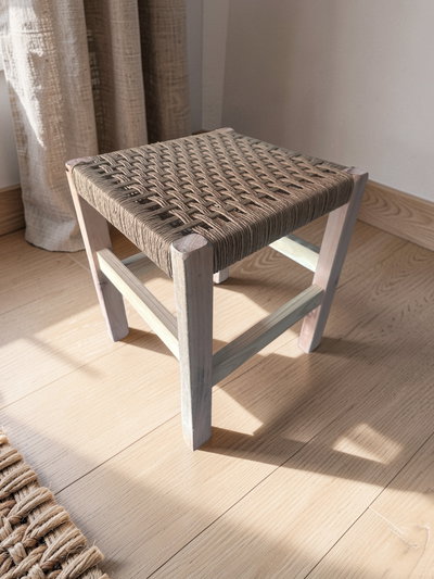 BANQUETA TEJIDA CON HILO CRAFT