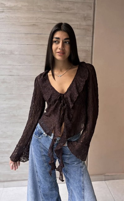 Blusa boho encaje