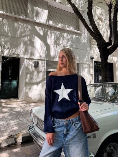 PRE VENTA Sweater trendy off shoulders star