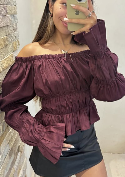 BLUSA JULIA bordo