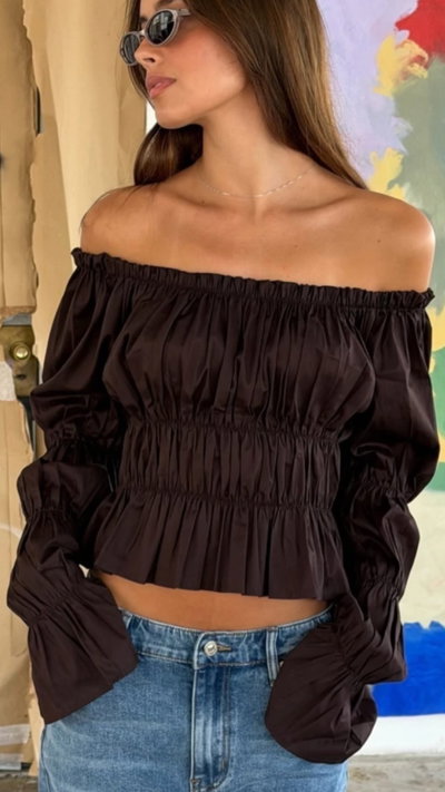 BLUSA JULIA chocolat