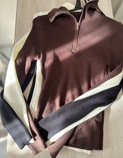 SWEATER basic cierre -3 colores
