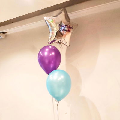 Bouquet  estrella + globos lisos