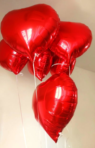 Corazón inflado con helio