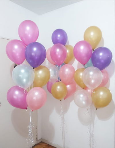 Globos de látex con helio x10 (duración 12 hs)