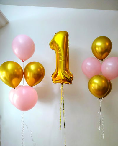 Globos con helio + número 