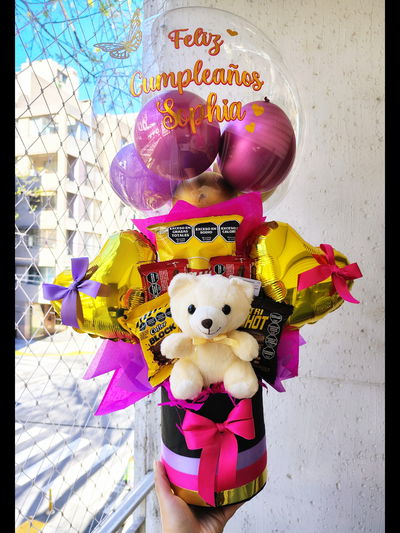 Box burbuja peluche y golosinas 