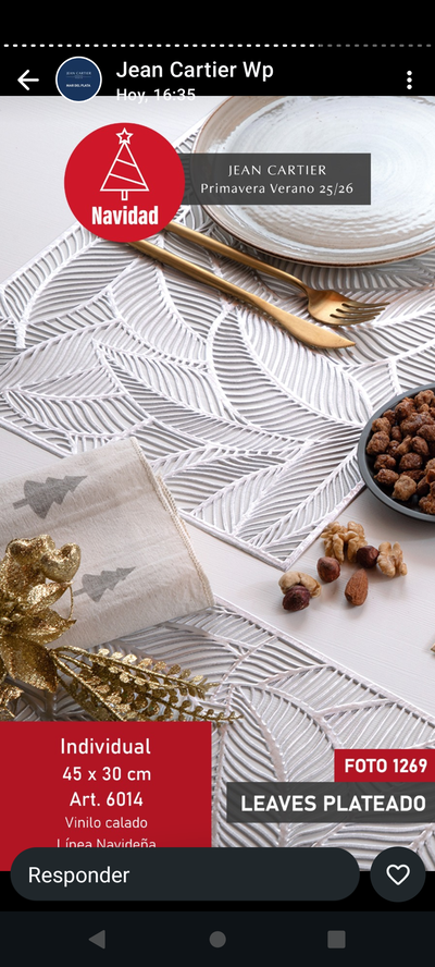 INDIVIDUAL CALADO VINILO