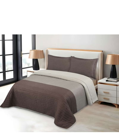 Cubrecamas tricolor 2 ½ con fundas