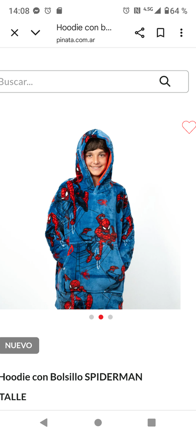 Hoodie con bolsillo  ( maxi buzo)
