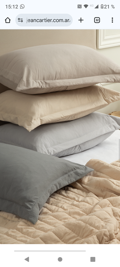 Funda de almohadon 50 x 70 cm tusor
