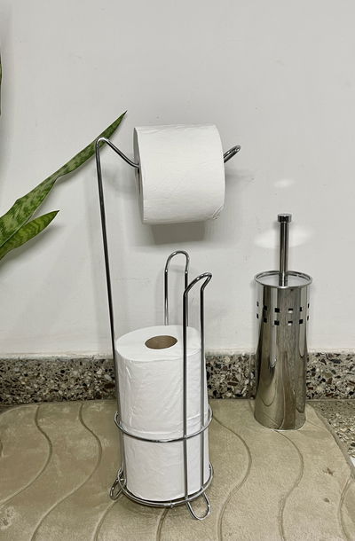 Porta papel higiénico cromado