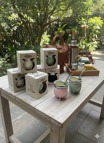 Mate camionero con bombilla