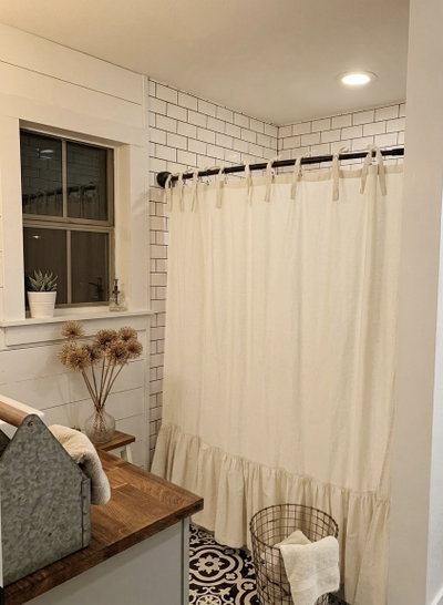 Cortina de baño Tusor volados