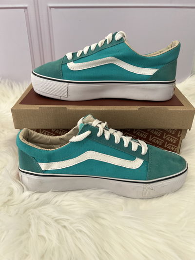 Zapatillas Vans con plataforma turquesa 