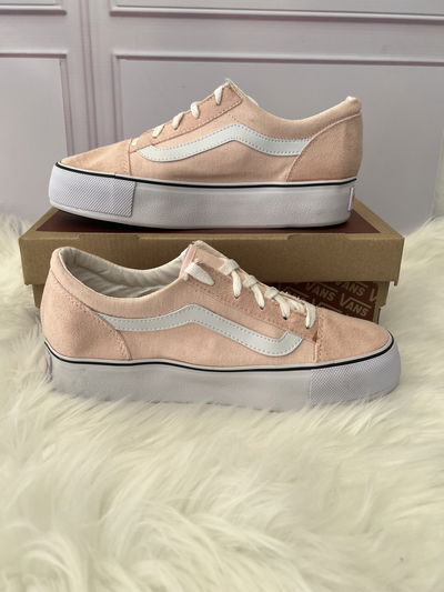 Zapatillas Vans con plataforma rosadas salmón 