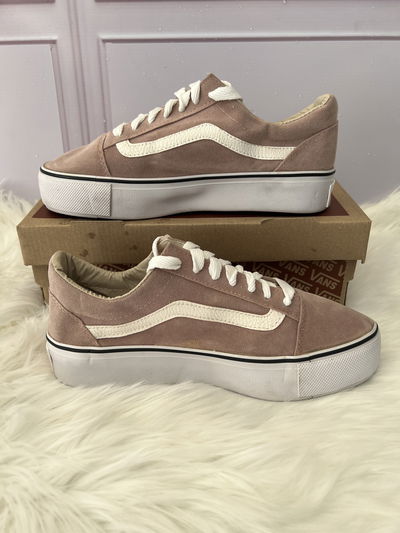 Zapatillas Vans con plataforma beige / rosadas