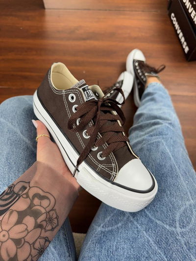 All Star con olataforma marrones importadas 