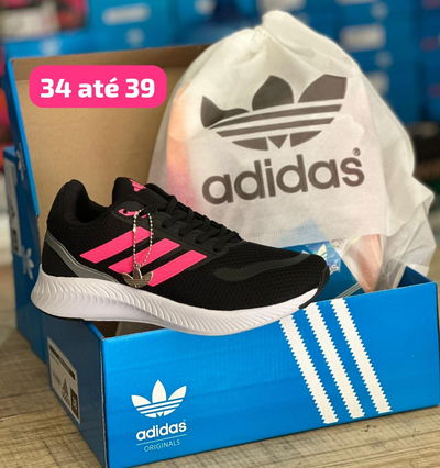 Adidas Runfalcon negra y rosa 
