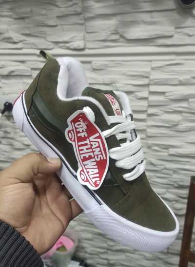 Zapatillas Vans KNU verde con plataforma blanca 