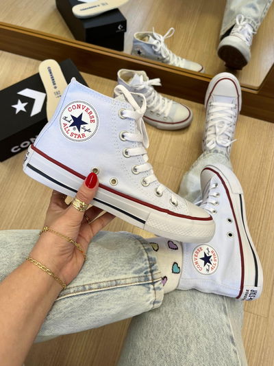 Botitas Chuck Taylor clásicas blancas importadas 