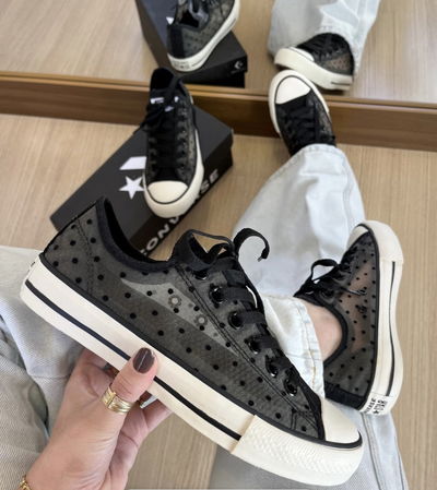 All Star transparentes negras