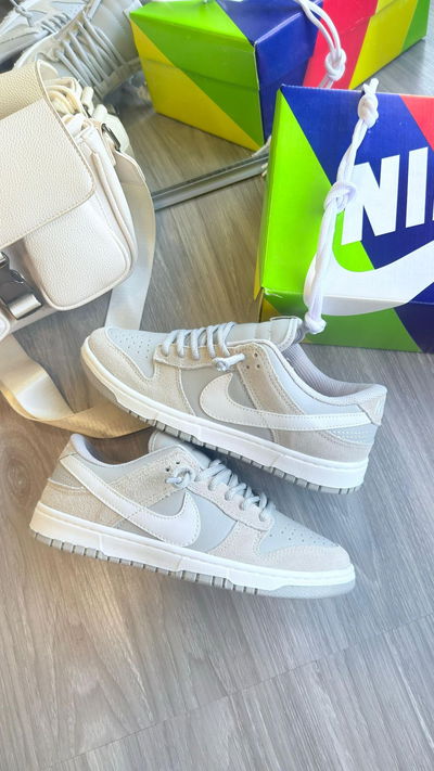 Nike Dunk SB gris con beige