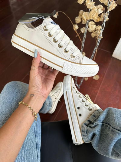 All Star ecocuero crema