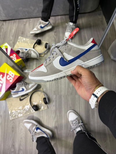 Nike Dunk gris con azul