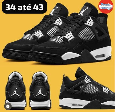 Nike Jordan retro 4 negras y blancas