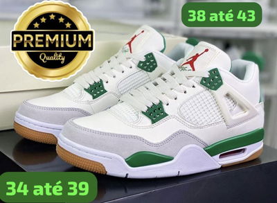 Nike Jordan retro 4 blancas con verde