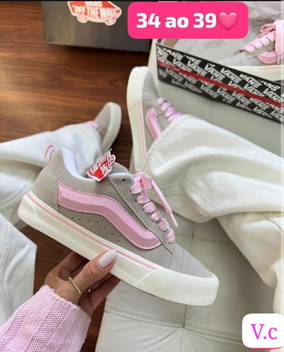 Vans KNU gris con rosa 