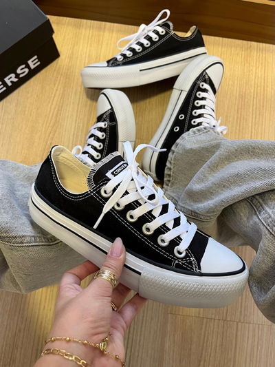 All Star con plataforma negras mportadas 