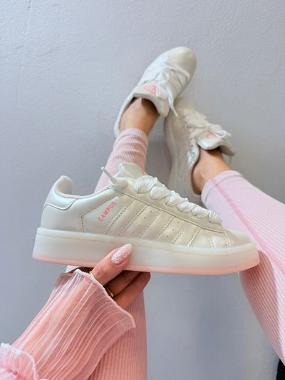 Adidas Campus calidad G5 detalles en rosa