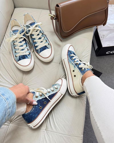 All Star Jean azul y celeste