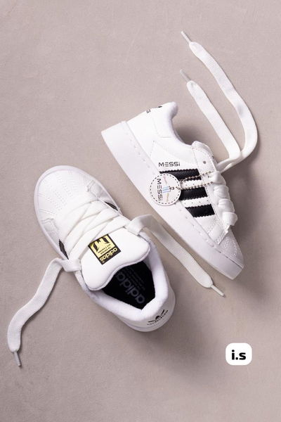 Adidas Superstar Blancas y negras Messi 